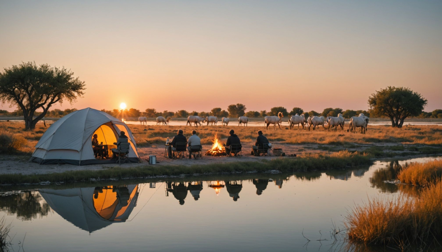 Explore wildlife while camping in the heart of the camargue